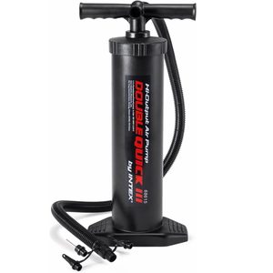 Pompa manuala Intex Double Quick III 68615, 48 cm, umflare si dezumflare, cu 4 adaptoare