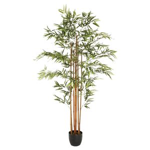 Planta artificiala Atmosphera Bambou cu ghiveci, bambus, 105x98x185 cm, verde