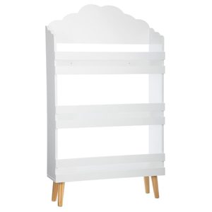 Biblioteca pentru copii Atmosphera Douceur, din MDF, 58x18x100 cm, alb