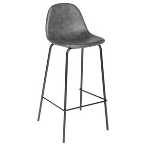 Scaun bar Atmosphera Vladi, cadru metal si lemn, 44x42x95 cm, gri
