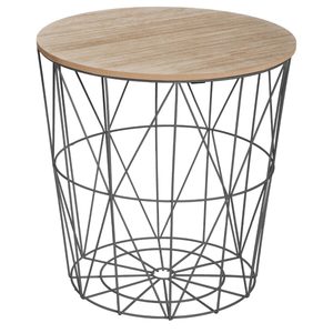 Masuta cafea rotunda Atmosphera Kumi, 40x41 cm, negru
