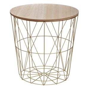 Masuta cafea rotunda Atmosphera Kumi, 40x41 cm, auriu
