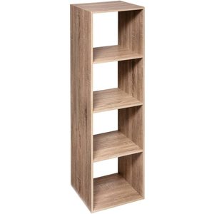 Biblioteca 5Five Mix n'Modul cu 4 compartimente, 35x32x134 cm, bej