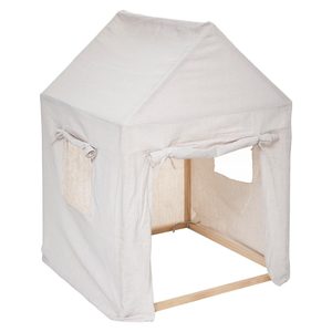 Casuta copii Atmosphera Safari, lemn de pin si panza textila, 77x115 cm, bej