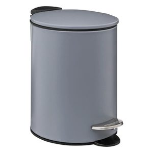 Cos gunoi 5Five Colors Concrete cu pedala si inchidere soft-close, otel, 3 L, 23x23x17 cm, gri