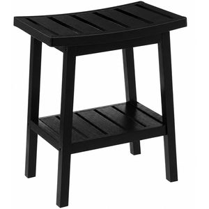 Taburet depozitare 5Five Bambou Natural, bambus, 40x25x46 cm, negru