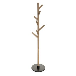 Cuier Atmosphera Wild cu 7 agatatori, lemn si MDF, 39x39x178 cm, maro