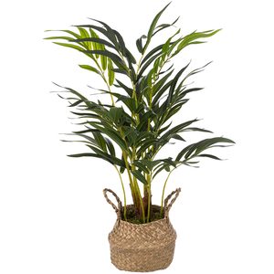 Planta artificiala Atmosphera Palmier cu ghiveci natural, 80 cm, verde