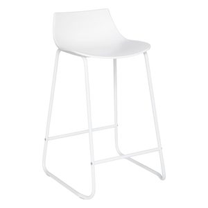 Scaun bar Atmosphera Otac, 47x49x83 cm, polipropilena si metal, alb