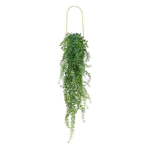 Planta artificiala suspendata Atmosphera Le Collectionneur cu ghiveci ceramic, 105 cm, auriu