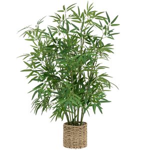 Bambus artificial Atmosphera cu ghiveci din material natural, 100 cm, verde