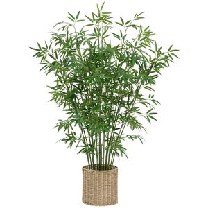 Bambus artificial Atmosphera cu ghiveci din material natural, 150 cm, verde