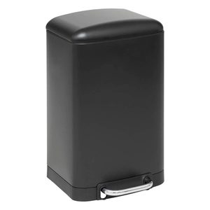 Cos de gunoi 5Five Ariane 20L, cu pedala si inchidere lenta, otel inoxidabil, 30x30x53 cm, negru