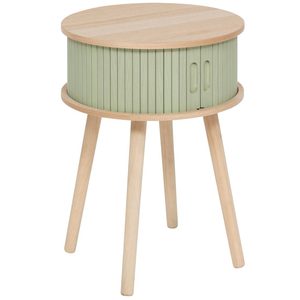 Noptiera rotunda Atmosphera Nysos cu 2 usi glisante si raft interior, 40x54 cm, verde