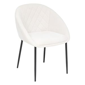 Scaun Atmosphera Seliso cu sezut din chenille, cadru din otel, 60x57x81 cm, bej