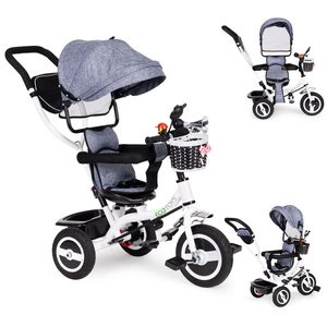 Homelux Tricycle tricycle tricycle swivel awning with durable tyres grey