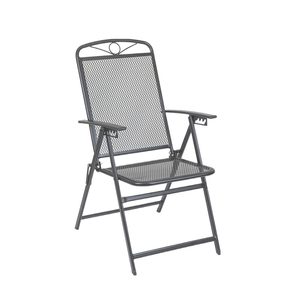 Alba metal mesh scaun de grădină pliabil antracit