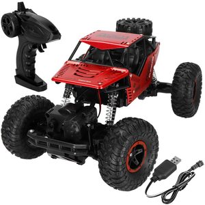 Masina Monster Truck Off-Road, 4x4, telecomanda, 26x14x17cm, rosu si negru