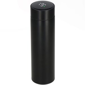 Cana termos Smart, inox, display LED, afisare temperatura, 500ml, 23cm, negru