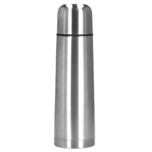 Cana termos cu pahar, perete din inox dublu izolat, 750ml, 28cm, argintiu