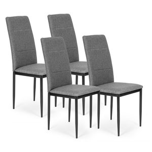 Homelux Set de 4 scaune de sufragerie gri