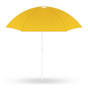 Umbrela de plaja pliabila cu protectie UV si inaltime reglabila, diametru 150 cm, galben
