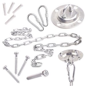 Set de montaj pentru leagan sau hamac – suport tavan, lant 150 cm, otel zincat