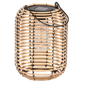 Felinar solar metalic decorativ pentru gradina, 24 cm, bej