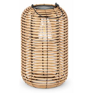 Felinar solar metalic decorativ pentru gradina, 32 cm, bej