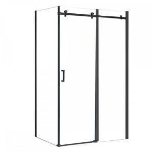 Bold-in 80x100 cm cabină de duș asimetrică fără tavă de duș negru