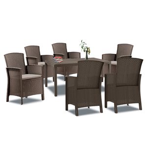 Hellma 6+1 set mobilier de grădină maro