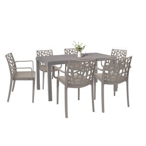 Set mobilier de grădină Violina 6+1 cappuccino