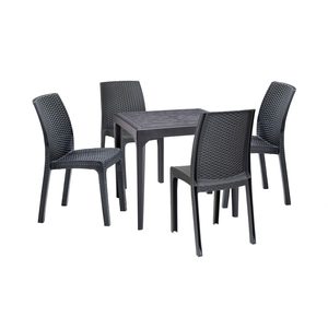Set mobilier de grădină Malinda 4+1, grafit
