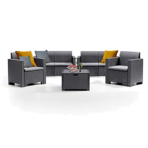 Set de mobilier de grădină Nero Big cu 6 locuri