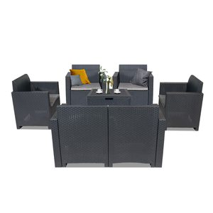 Set de mobilier de grădină Nero II Big cu 6 locuri