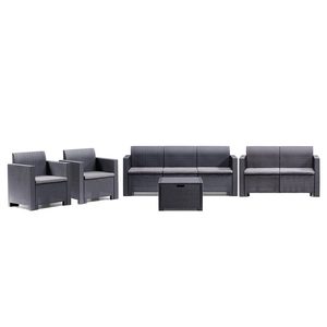Set de mobilier de grădină Nero Large cu 7 locuri
