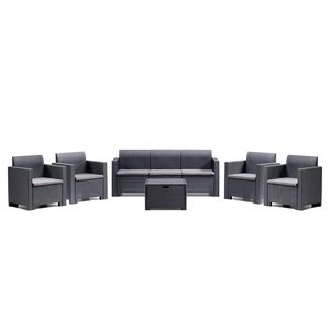Set de mobilier de grădină Nero II Large cu 7 locuri