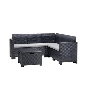 Set de colț de grădină Nero cu 5 locuri, grafit