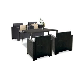 Set mobilier de grădină Nero III cu 4 locuri, grafit