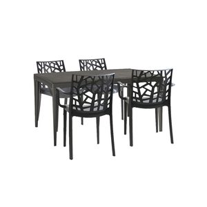 Set mobilier de grădină Odini 4+1 cotiere grafit