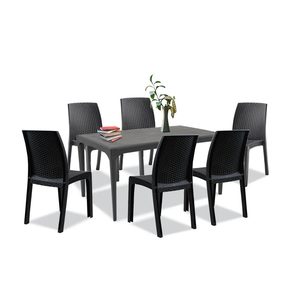 Set mobilier de grădină Pauli 6+1, grafit