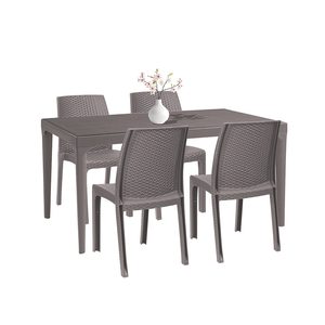 Set mobilier de grădină Pauli 4+1 cappuccino
