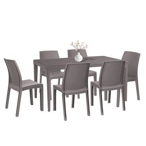 Set mobilier de grădină Pauli 6+1 cappuccino
