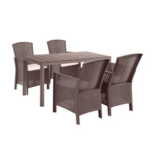 Set mobilier de grădină Molly 4+1, culoare cappuccino