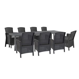 Barton 8+1 set de mobilier de grădină grafit