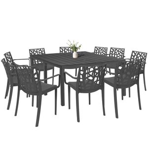Set mobilier de grădină Alina 10+1, grafit