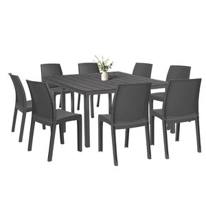Set mobilier de grădină Monza 8+1, grafit