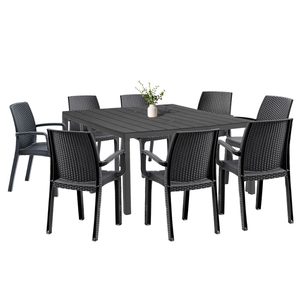 Set mobilier de grădină Letta 8+1, grafit