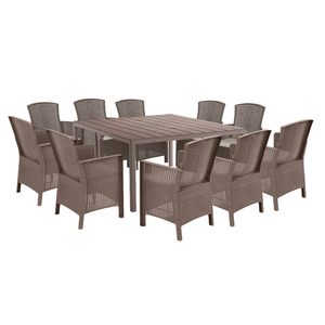 Set mobilier de grădină Zoe 10+1 cappuccino