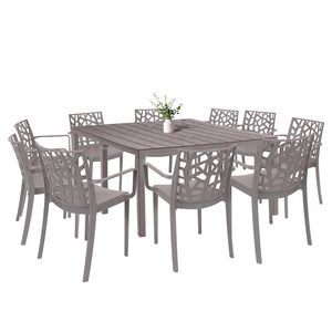 Set mobilier de grădină Alina 10+1 cappuccino